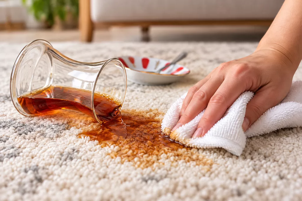 Halıya Dökülen Çay Lekesi Nasıl Çıkar?